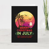 7月のサンタクロースでのメリークリスマス カード (正面)