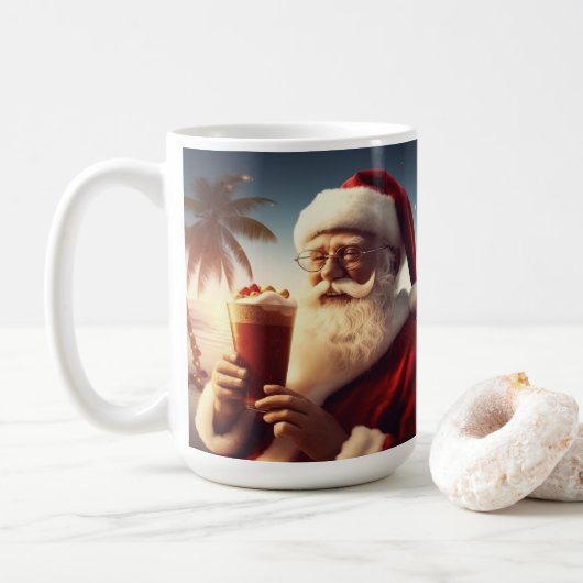 7月のサンタ・クリスマス コーヒーマグカップ (ドーナツ)