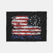 7月のシャツのうち、我々は人々1776米国国旗のジェット図 フリースブランケット (正面(横))