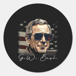 7月のジョージ・W・ブッシュ大統領のポートレート・パトリオティ ラウンドシール