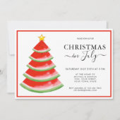 7月のスイカのクリスマスパーティー 招待状 (正面)