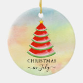 7月のスイカのクリスマス セラミックオーナメント (裏面)