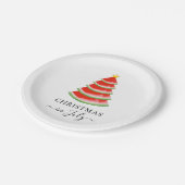 7月のスイカのクリスマス ペーパープレート (アングル)