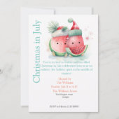 7月のスイカのクリスマス 招待状 (正面)