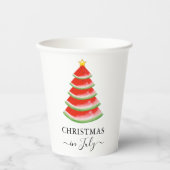 7月のスイカのクリスマス 紙コップ (正面)