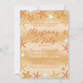 7月のスターフィッシュクリスマスパーティの招待状 招待状 (正面)