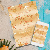 7月のスターフィッシュクリスマスパーティの招待状 招待状