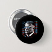 7月のセオドア・テディ・ルーズベルト・アメリカ大統領の 缶バッジ (正面&裏面)