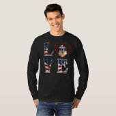 7月のセントバーナード4thメモリアルデー退役軍人アメリ tシャツ (正面フル)