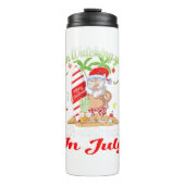 7月のタンクトップでサンタのクリスマスを見ている タンブラー (正面)
