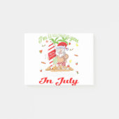 7月のタンクトップでサンタのクリスマスを見ている ポストイット (正面)