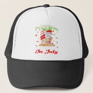 7月のタンクトップでサンタクリスマスを見ている キャップ