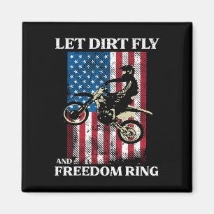 7月のダートバイクモトクロスアメリカバイクもしくは自転車に乗る人メンズウォーム マグネット