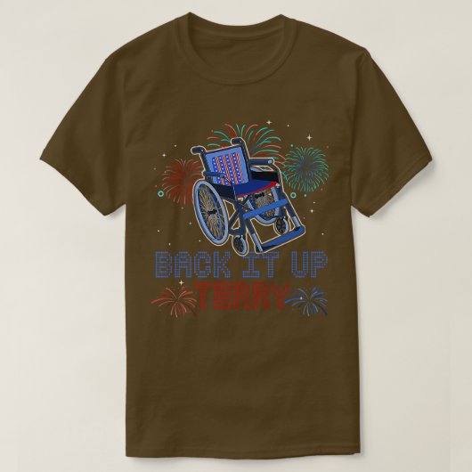 7月のテリー4thにバックアップ花火アメリカのFla Tシャツ (デザイン正面)