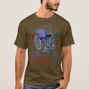 7月のテリー4thにバックアップ花火アメリカのFla Tシャツ
