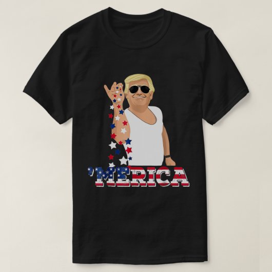 7月のトおもしろいランプBae 4thトランプ塩の自由T-S Tシャツ (デザイン正面)