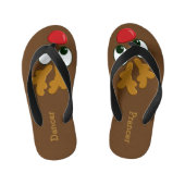 7月のトイパーソナライズされたンデナークリスマス キッズビーチサンダル (フットベッド)