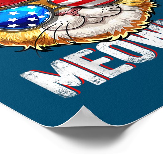 7月のトラック運転手ハットのミオビカ州旗キャット4th ポスター (角)