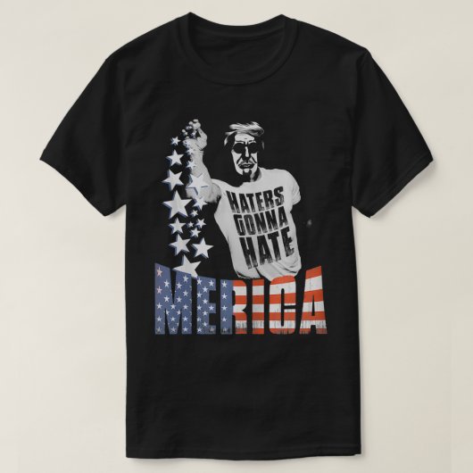 7月のトランプおもしろいバー4thトランプ塩ジップ tシャツ (デザイン正面)