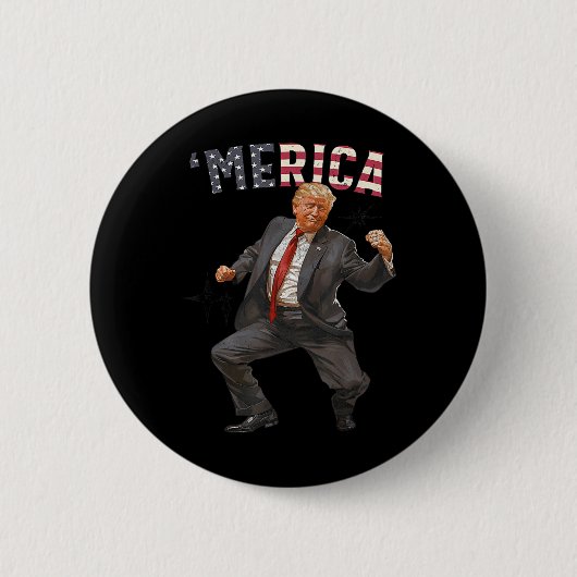 7月のトランプの幸せ4thトランプのアメリカ国旗の贈り物 缶バッジ (正面)
