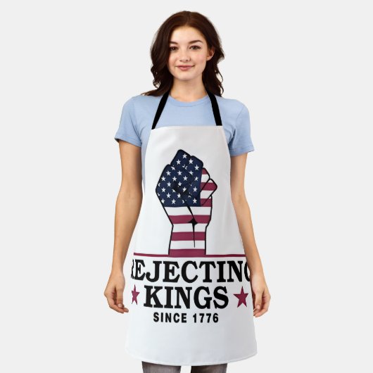 7月のトランプの1776第4以来の王を拒否アンチ エプロン (着用した状態)