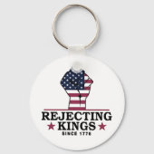 7月のトランプの1776第4以来の王を拒否アンチ キーホルダー (正面)