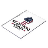 7月のトランプの1776第4以来の王を拒否アンチ ノートブック (左側)