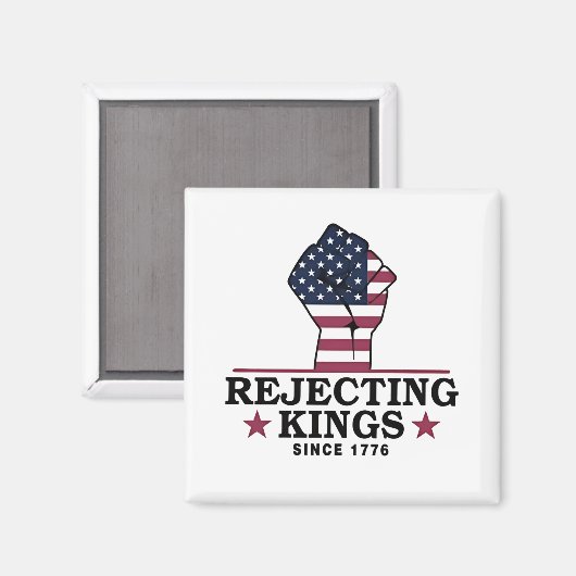 7月のトランプの1776第4以来の王を拒否アンチ マグネット (正面/裏面)