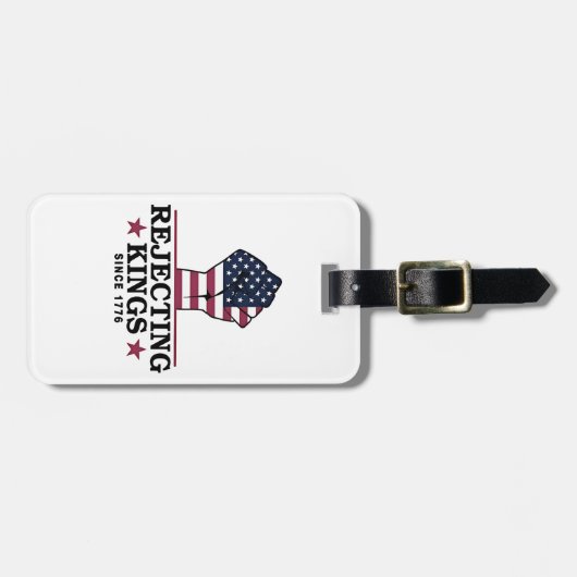 7月のトランプの1776第4以来の王を拒否アンチ ラゲッジタグ (正面横)