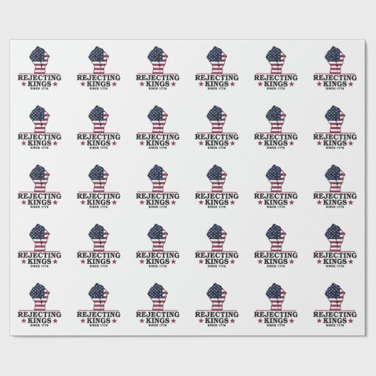7月のトランプの1776第4以来の王を拒否アンチ ラッピングペーパー (フラット)