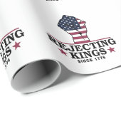 7月のトランプの1776第4以来の王を拒否アンチ ラッピングペーパー (ロールコーナー)