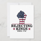 7月のトランプの1776第4以来の王を拒否アンチ 招待状 (正面)