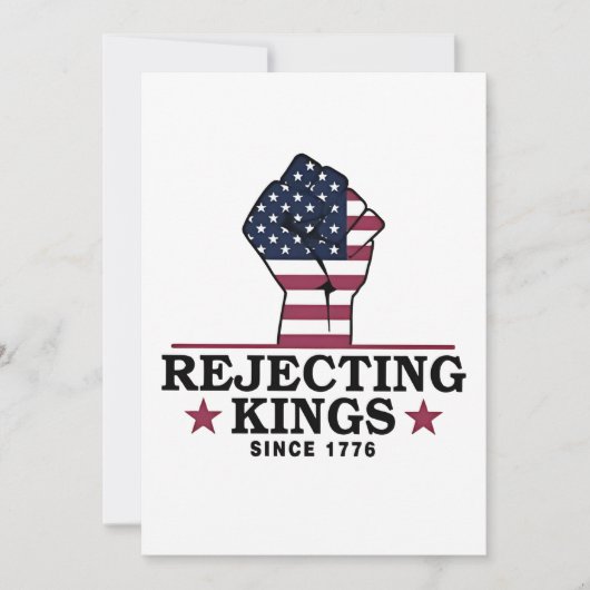 7月のトランプの1776第4以来の王を拒否アンチ 招待状 (正面)