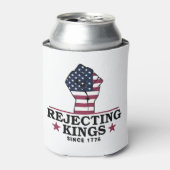 7月のトランプの1776第4以来の王を拒否アンチ 缶クーラー (缶正面)
