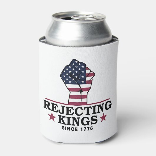 7月のトランプの1776第4以来の王を拒否アンチ 缶クーラー (缶正面)