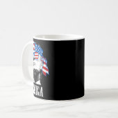 7月のトランプ第4日、米国国旗の男おもしろい人 コーヒーマグカップ (正面左)