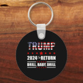 7月のトランプ2024ドリルバ キーホルダー (正面)