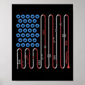 7月のトランペットプレーヤー4thジャズミュージックUSAトランペット ポスター (正面)