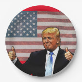 7月のドナルド・トランプ4日パーティー紙プレート ペーパープレート (正面)
