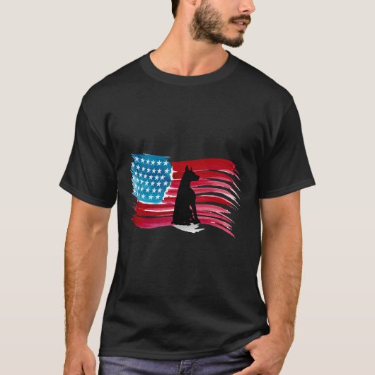 7月のドベルマン恋人の日 Tシャツ (正面)