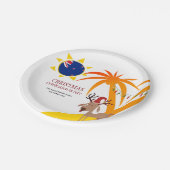 7月のニュージーランドのクリスマス ペーパープレート (アングル)