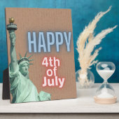 7月のネオン4thリバティ像卓上 フォトプラーク (側面)