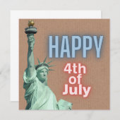 7月のネオン4th自由の女神フラットカード (正面/裏面)