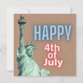 7月のネオン4th自由の女神フラットカード (正面)