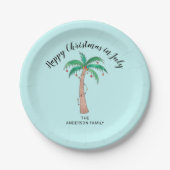 7月のハッピークリスマスカスタム ペーパープレート (正面)