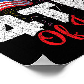 7月のハッピー第四アメリカ愛国的な米国国旗4日 ポスター (角)