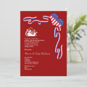 7月のバーベキューのブロックのパーティの招待状の第4 招待状 (スタンド正面)