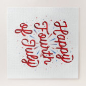 7月のパズル(20x20)の幸せな第4 ジグソーパズル (横)