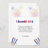 7月のパトロティック誕生日サンキューカード4t 案内状 (正面/裏面)