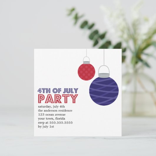 7月のパーティの招待状のちょうちん第4 招待状 (スタンド正面)